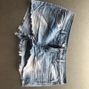 VS Pink light blue jean shorts